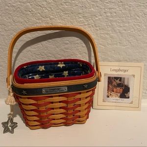 Longaberger 2001 Inaugural Basket w/liner & tie